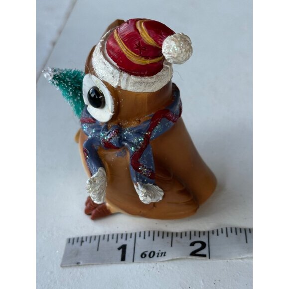 Christmas Owl w/Winter Hat & Scarf Ceramic Figurine 3" Tall-READ - Picture 7 of 9
